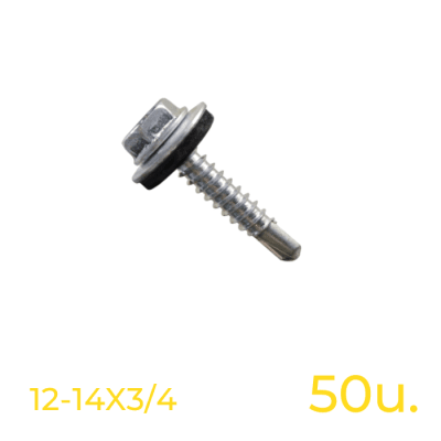 TORNILLO AUTOPERFORANTE 12-14 x 3/4 - 50 unidades1