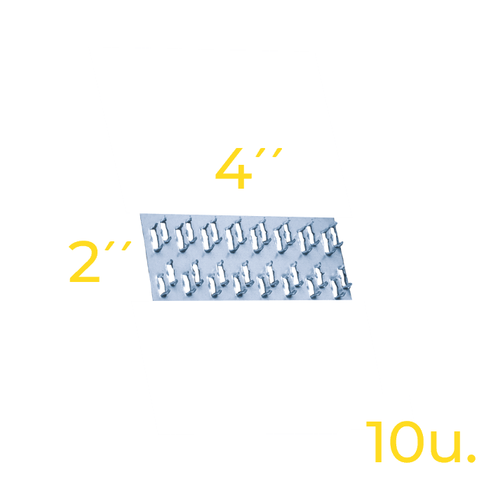 4x2 Pack 10 Placas Dentadas 1