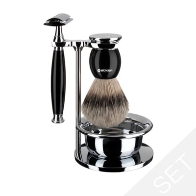 Boker Shaving Set Deluxe Black Boker Shaving Set Deluxe Black
