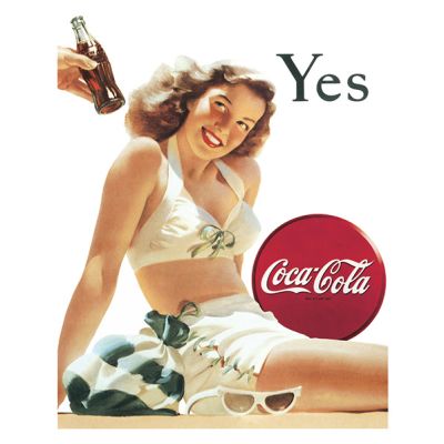 Tin Sign Coke Yes Tin Sign Coke Yes