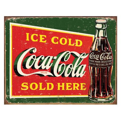 Tin Sign Coke Ice Cold Green Tin Sign Coke Ice Cold Green