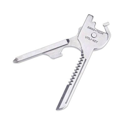Swiss+Tech - Herramienta de llavero tipo llave 6 en 1 Swiss+Tech - Herramienta de llavero tipo llave 6 en 1