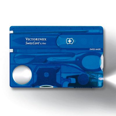 Swiss Card Azul transparente con luz Swiss Card Azul transparente con luz