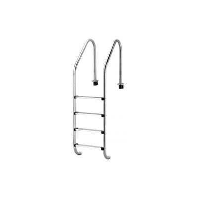 ESCALERA PISCINA 4 PELDAÑO LARGO ACERO INOX AISI304 TIPO MURO