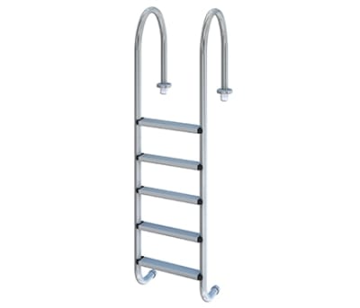 ESCALERA PISCINA 5 PELDAÑO ACERO INOX AISI304 TIPO MURO