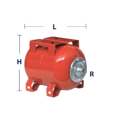 HIDRONEUMATICO HORIZONTAL 100 AMR-S 10BAR 50 LTS.