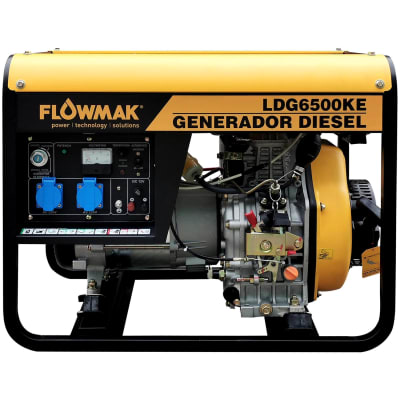 GENERADOR FLOWMAK DIESEL LDG6500KE 220V 5KW PAR ELÉCTRICA1