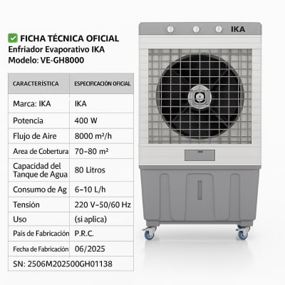 ENFRIADOR EVAPORATIVO IKA VE-GH8000