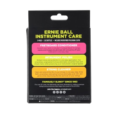 Kit de limpieza 3-pack con paño de microfibra 4225 ERNIE BALL