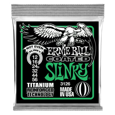 Set Cuerdas Guitarra Eléctrica 12-56 Not Even Slinky Coated Titanium RPS ERNIE BALL