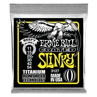 Set Cuerdas Guitarra Eléctrica 11-54 Beefy Slinky Coated Titanium RPS ERNIE BALL