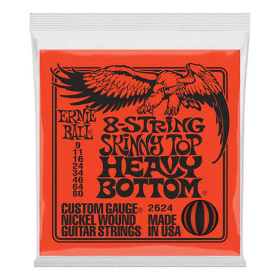 Set 8 Cuerdas para Guitarra Eléctrica Super Slinky 9 - 80 2624 slinky Set 8 Cuerdas para Guitarra Eléctrica Super Slinky 9 - 80 2624 slinky