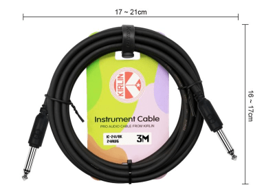 CABLE INSTRUMENTO 3 MTS. NEGRO CONECTOR RECTO NEGRO