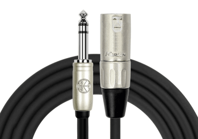 CABLE 3 MTS. TRS - XLR MACHO BALANCEADO NEGRO