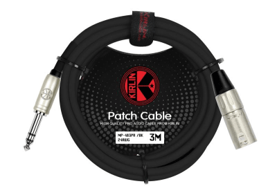 CABLE 3 MTS. TRS - XLR MACHO BALANCEADO NEGRO