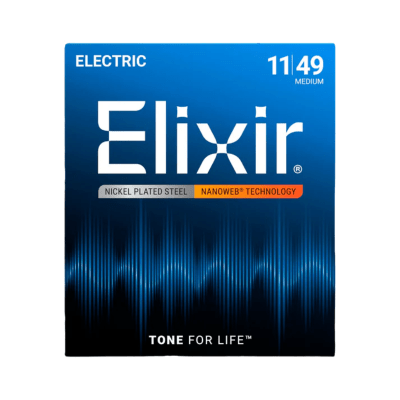 Cuerdas para Guitarra Electrica 11-49 NANOWEB 12102 Elixir