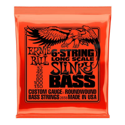 Set de 6 Cuerdas para Bajo Electrico 32-130 2838 Ernie Ball