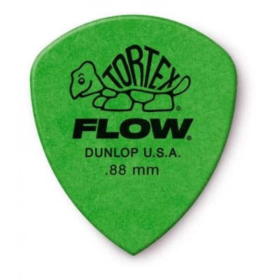 Set de 12 Uñetas 558P.88 MM. Tortex Flow Verde Set de 12 Uñetas 558P.88 MM. Tortex Flow Verde