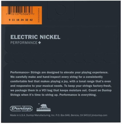 Cuerdas para Guitarra Electrica 9-42 Nickel Dunlop