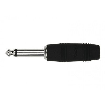 CONECTOR PLUG MONO 6,3 METALICO NEGRO 2 UNIDADES