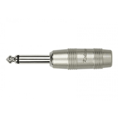 CONECTOR PLUG MONO 6,3 METALICO PLATEADO 2 UNIDADES