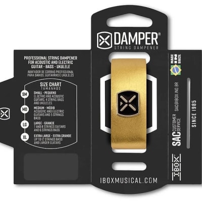 DAMPER CUERO METALIZADO DORADO DMMD02 Medium IBOX