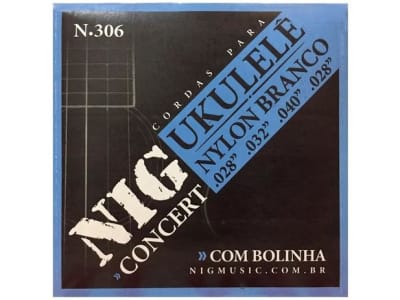 Cuerdas para Ukelele Concierto White Ball-End NIG N-306 Nylon