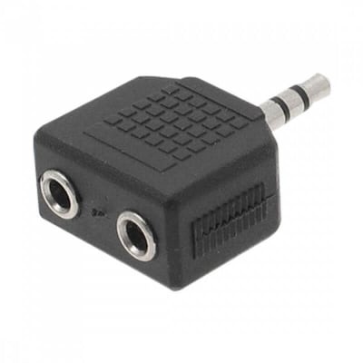 Adaptador 1 a 2 Mini Plug de 3.5 mm.