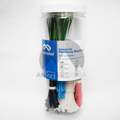 Amarras Plásticas 300 Unidades