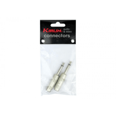 CONECTOR PLUG MONO 6,3 METALICO PLATEADO 2 UNIDADES