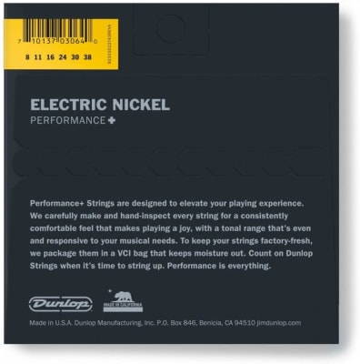 Cuerdas para Guitarra Electrica 8-38 Nickel Dunlop