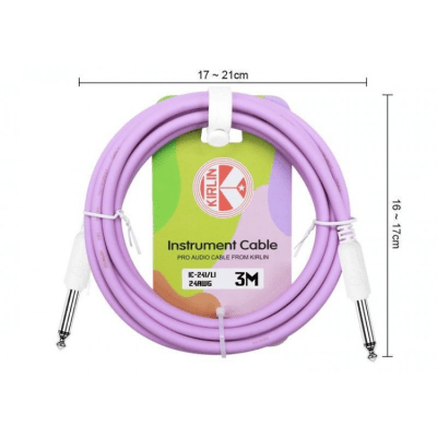CABLE INSTRUMENTO 3 MTS. LILA CONECTOR RECTO