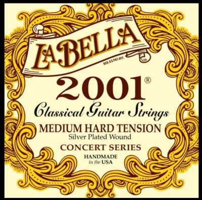 Cuerdas para Guitarra Clásica 2001MH Tensión Media / Alta La Bella