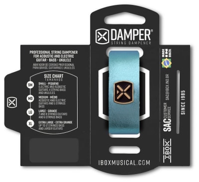 DAMPER CUERO METALIZADO DMLG06 CELESTE IBOX