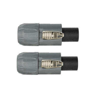CONECTOR SPEAKON NEGRO / GRIS 2 UNIDADES
