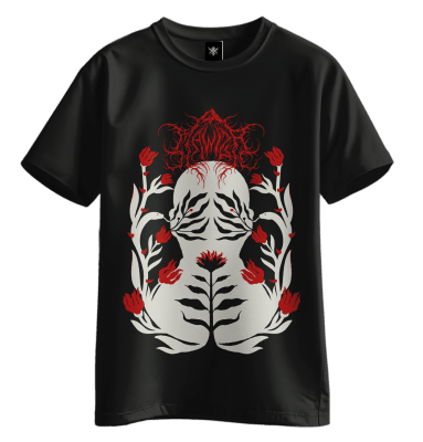 POLERA MAWIZA AN1 NEGRA / ROJA MERCH OFICIAL