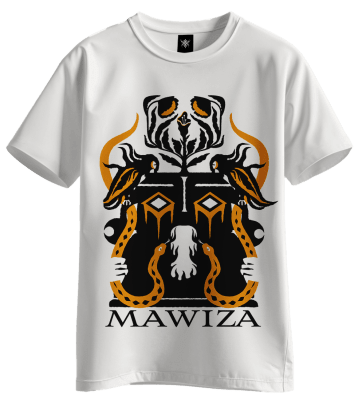 POLERA MAWIZA BB1 BLANCA / NARANJA MERCH OFICIAL