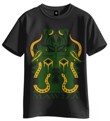 POLERA MAWIZA BN1 NEGRA / VERDE MERCH OFICIAL