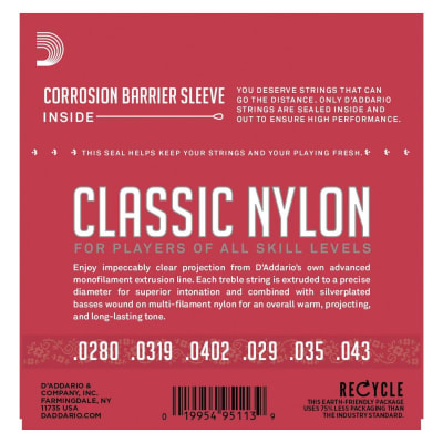 Cuerdas para Guitarra Clásica EJ27N Tensión Normal D'Addario