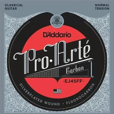 Cuerdas para Guitarra Clásica ProArte EJ45 Carbono Tensión Normal Clear / Silver Daddario