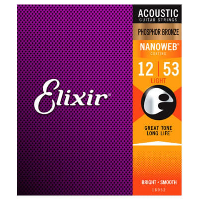 Elixir 16052 NANOWEB PH BR 12-53 Cuerdas Guit Acústica