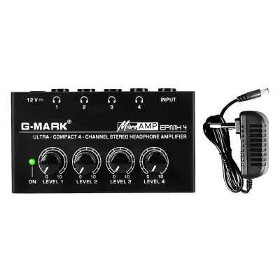 AMPLIFICADOR DE AUDIFONOS 4 SALIDAS EPMH4 G-MARK