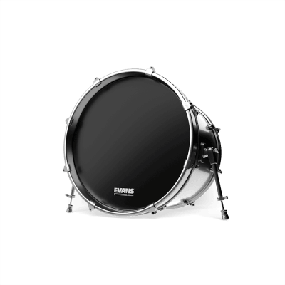 PARCHE BOMBO EQ3 RESONANTE NEGRO SIN PERFORACIÓN 22 BD22RB-NP EVANS