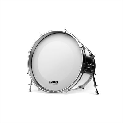 PARCHE BOMBO EQ3 RESONANTE POROSO BLANCO SIN PERFORACIÓN 22 BD22RGCW-NP EVANS