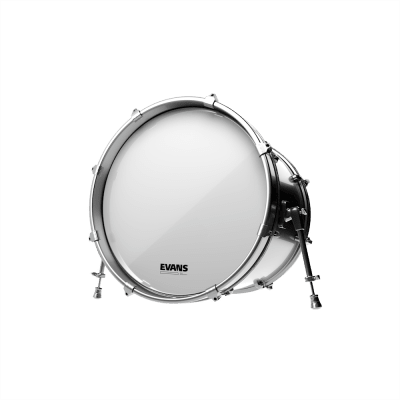 PARCHE BOMBO EQ3 RESONANTE BLANCO LISO SIN PERFORACIÓN 22 BD22RSW-NP EVANS