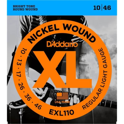 Cuerdas para Guitarra Eléctrica Nickel 10-46 EXL110 D'Addario Cuerdas para Guitarra Eléctrica Nickel 10-46 EXL110 D'Addario