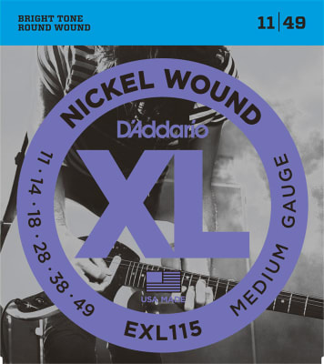 Cuerdas para Guitarra Eléctrica Nickel 11-49 EXL115 D'Addario
