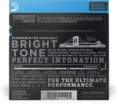 Cuerdas para Guitarra Eléctrica Nickel 9-42 EXL120 D'Addario Cuerdas para Guitarra Eléctrica Nickel 9-42 EXL120 D'Addario