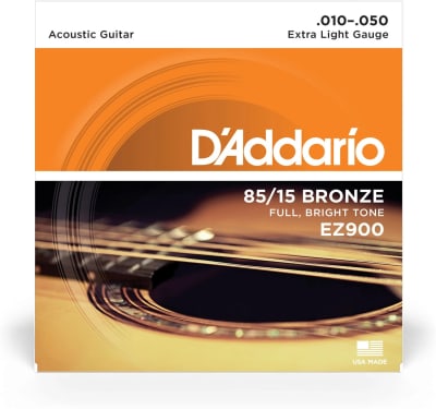 Cuerdas para Guitarra Acústica Metal 10-50 85/15 Bronze EZ900 D'Addario