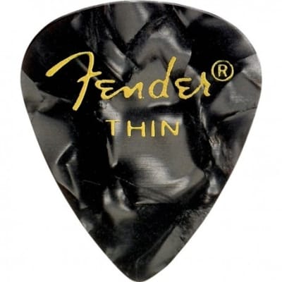 Uñetas Fender 351 Shape Shell Black Thin Setx12